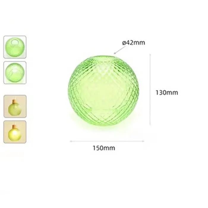 Green Glass Lamp Shade Replacement with Reverse or Flat Hole Fitter - Adrianas Specialty Lamp Shades