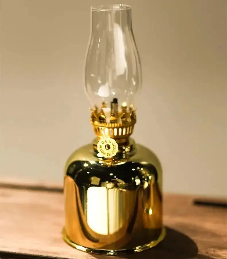 Retro Metal Kerosene Oil Lantern for Outdoor Camping - Small Horse Cozy Atmosphere Tent for Camping, Hiking Outdoor Adventures - Adrianas Specialty Lamp Shades