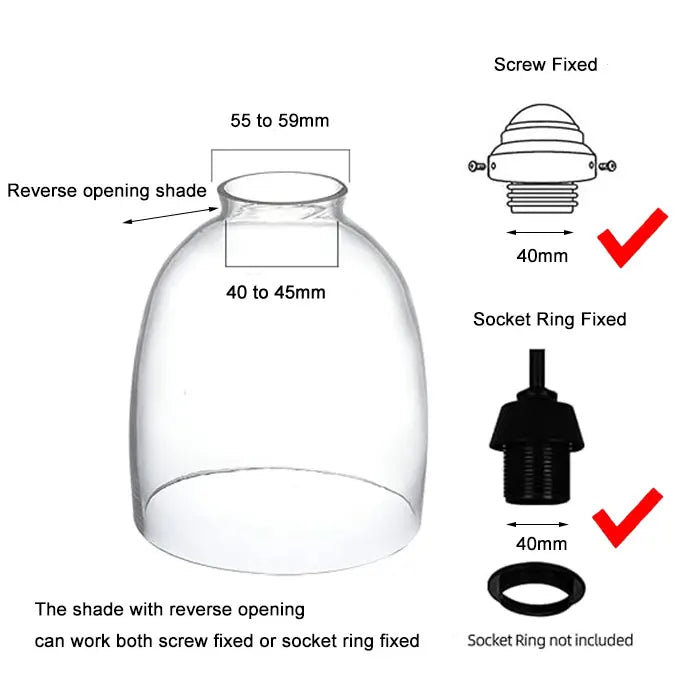 Green Glass Lamp Shade Replacement with Reverse or Flat Hole Fitter - Adrianas Specialty Lamp Shades