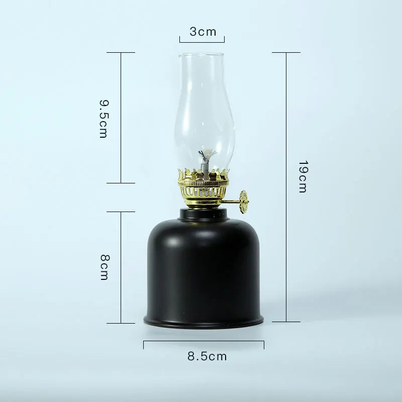 Retro Metal Kerosene Oil Lantern for Outdoor Camping - Small Horse Cozy Atmosphere Tent for Camping, Hiking Outdoor Adventures - Adrianas Specialty Lamp Shades