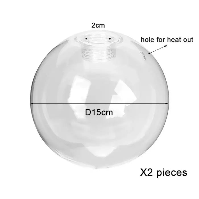 100mm 150mm Sphere G9 Round Ball Lamp Cover Clear Glass Globe Lampshade Replacement for Lighting Fixture Wall Sconces Chandelier - Adrianas Specialty Lamp Shades