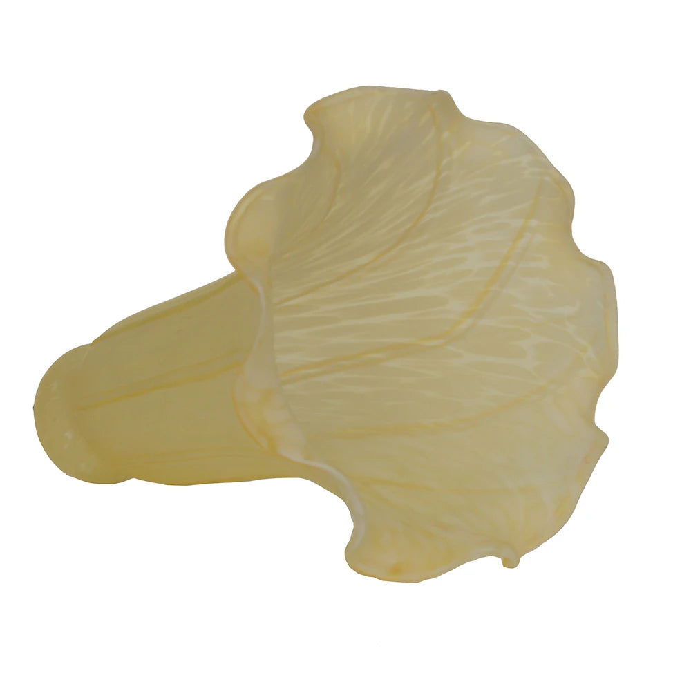 Yellow Color Pond Lily Lamp Shade Glass Lampshade 4" Wide X 6" Tall X 1.5" Fitter Lighting Accessories - Adrianas Specialty Lamp Shades