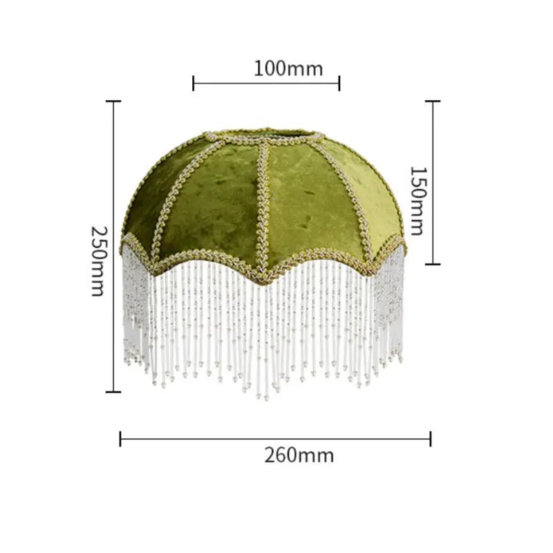 Pink and Green Velvet Lampshade