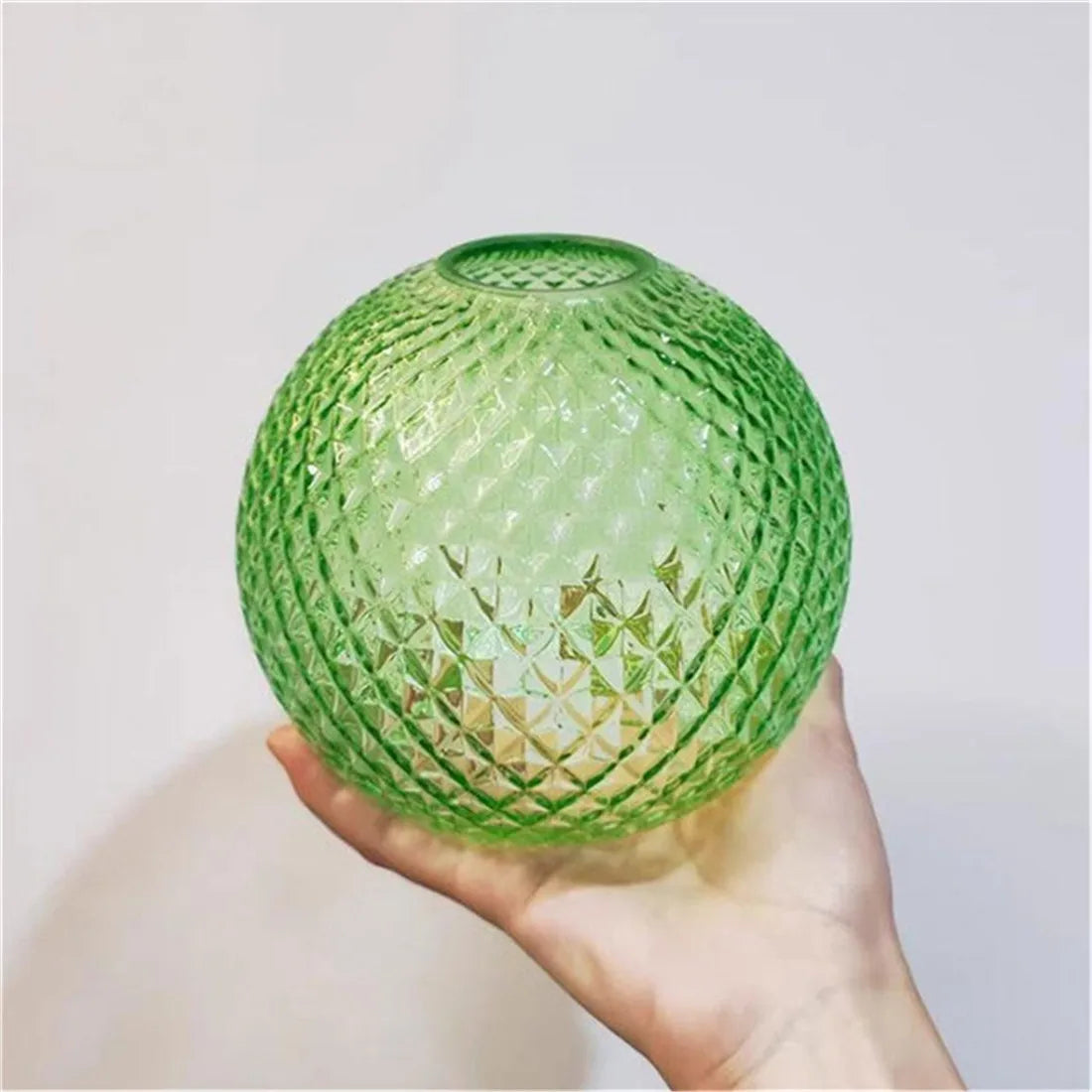 Green Glass Lamp Shade Replacement with Reverse or Flat Hole Fitter - Adrianas Specialty Lamp Shades