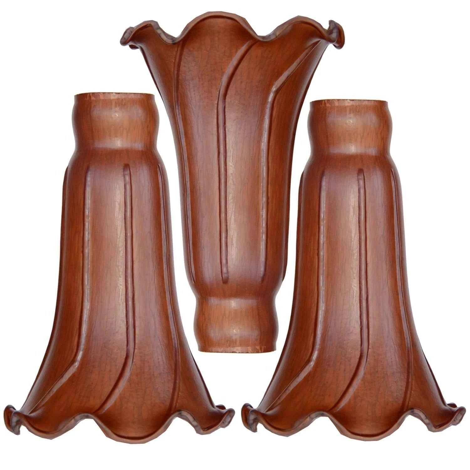 3 Pack Tulip Glass Lamp Shades Lily Lamp Replacement Shades Tiffany Style Flower for Table Pendant Wall Floor Lamp