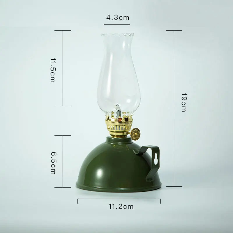 Retro Metal Kerosene Oil Lantern for Outdoor Camping - Small Horse Cozy Atmosphere Tent for Camping, Hiking Outdoor Adventures - Adrianas Specialty Lamp Shades