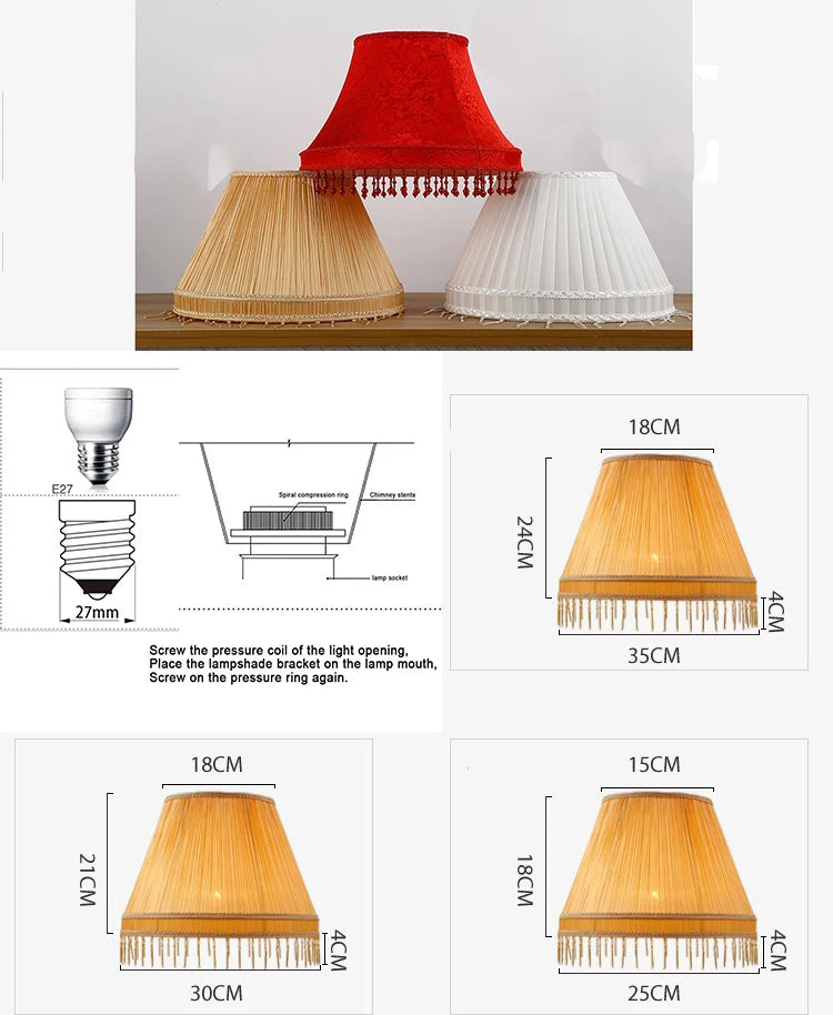 Fringe Lampshades Cloth Bead Light Shade Lamp Shade