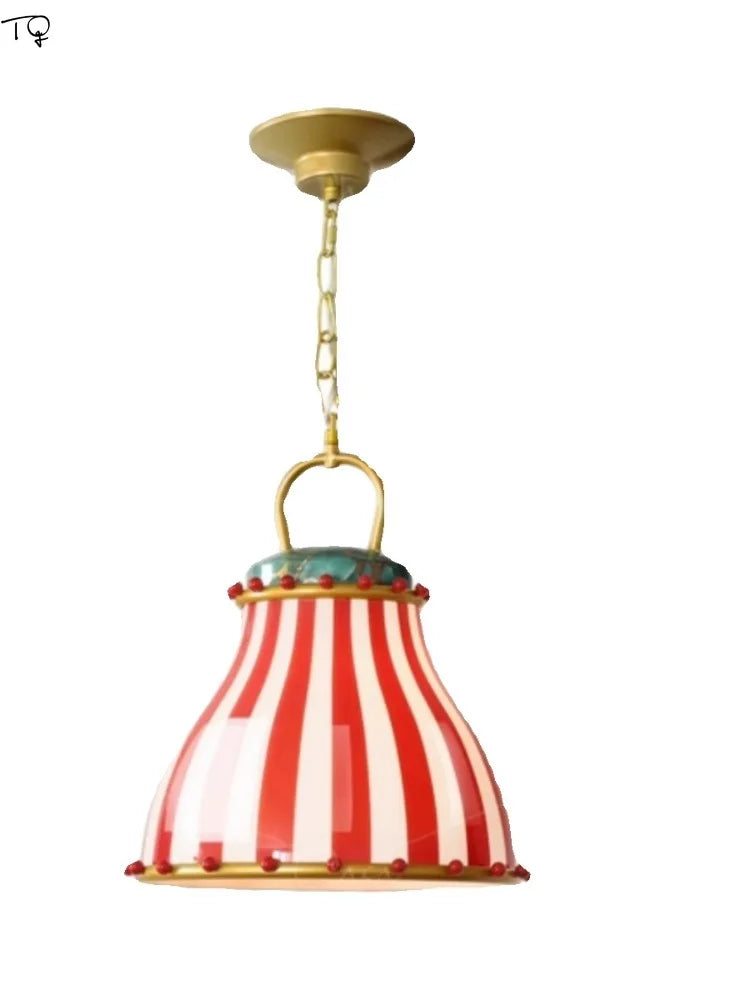 American Dreamy Atmosphere Circus Restaurant Pendant Lights Glazed Glass Lampshade LED Indoor Lighting Kitchen Bar Bedroom Store - Adrianas Specialty Lamp Shades