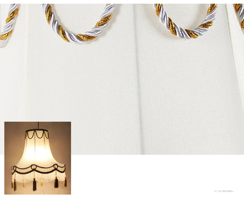 European rice white silk cloth floor lamp lamp cloth lampshade new lampshade - Adrianas Specialty Lamp Shades