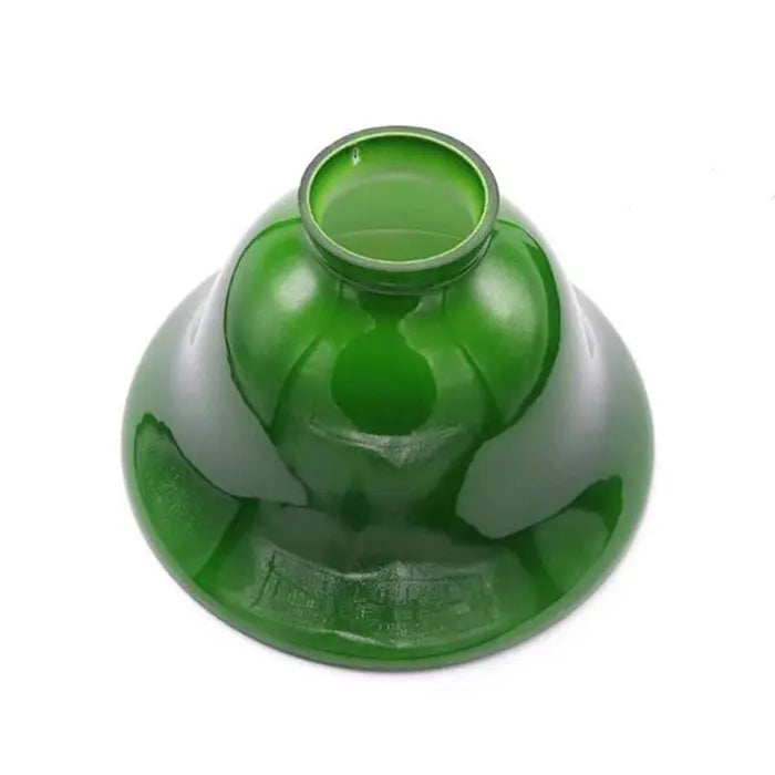 Green Glass Lamp Shade Replacement with Reverse or Flat Hole Fitter - Adrianas Specialty Lamp Shades