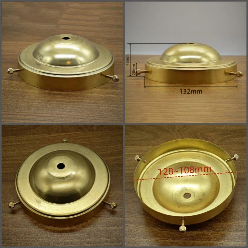 Vintage Glass Pendant Light Kit with Solid Brass Hardware