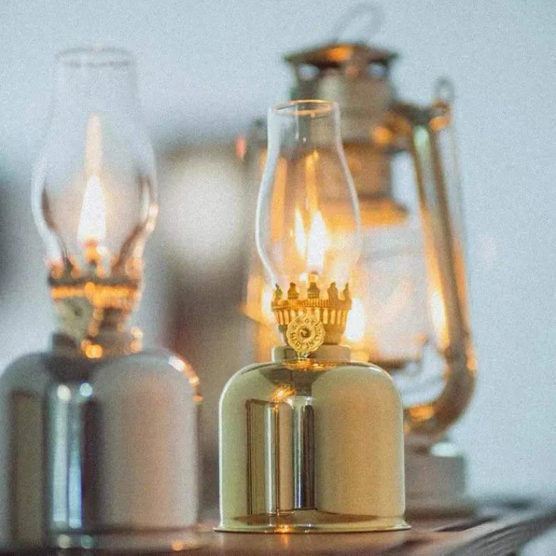 Retro Metal Kerosene Oil Lantern for Outdoor Camping - Small Horse Cozy Atmosphere Tent for Camping, Hiking Outdoor Adventures - Adrianas Specialty Lamp Shades