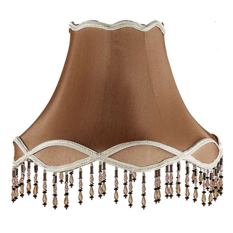 Lamp Shade Vintage High-end Fabric Beads Lace - Adrianas Specialty Lamp Shades