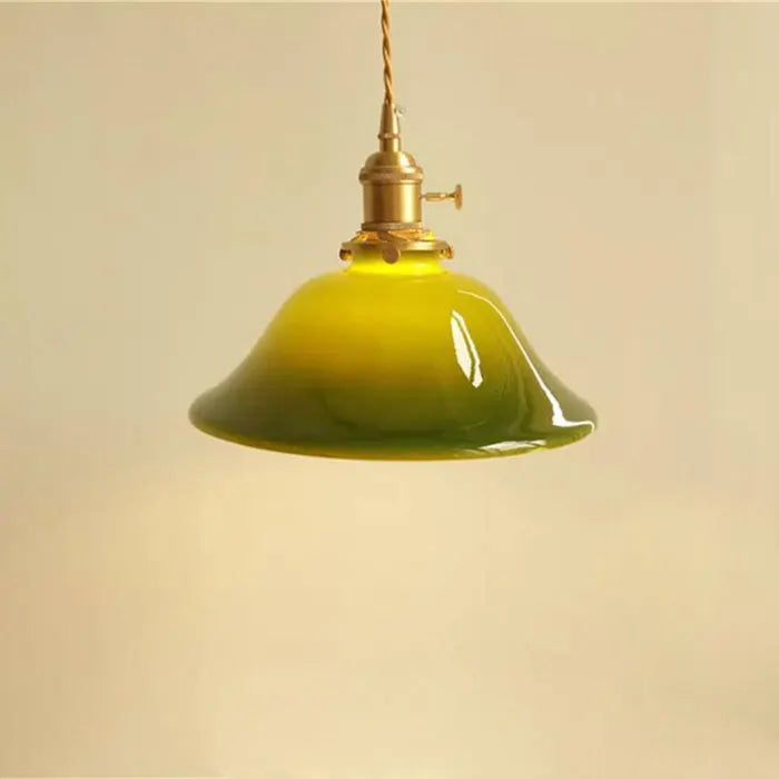 Green Glass Lamp Shade Replacement with Reverse or Flat Hole Fitter - Adrianas Specialty Lamp Shades