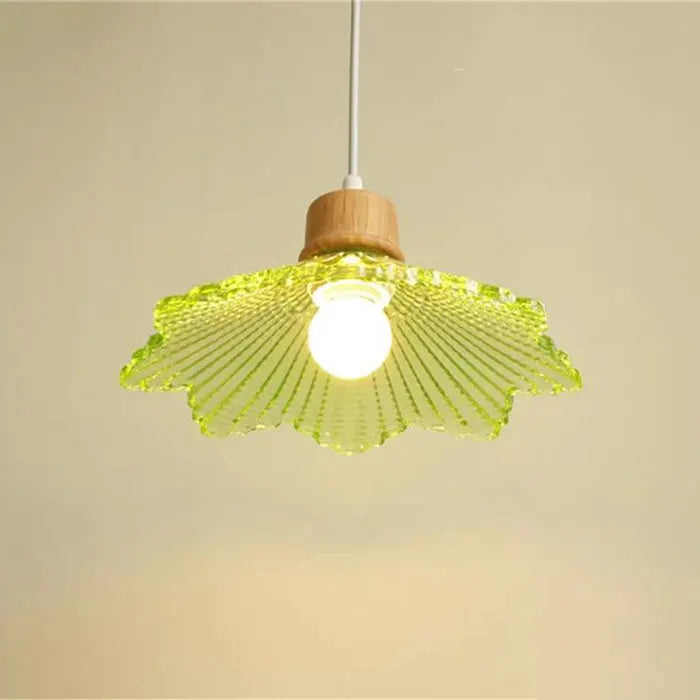 Green Glass Lamp Shade Replacement with Reverse or Flat Hole Fitter - Adrianas Specialty Lamp Shades