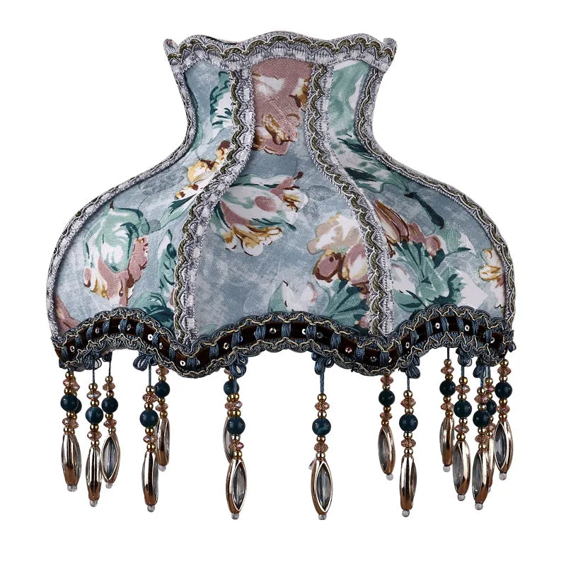 Lamp Shade Vintage High-end Fabric Beads Lace - Adrianas Specialty Lamp Shades