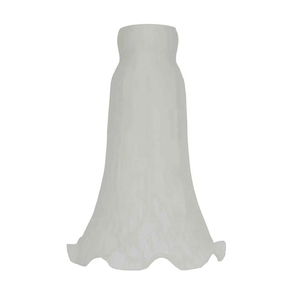 Pond Lily Lamp Shade White Glass Lampshade  4" Wide X 6" Tall X 1.5" Fitter