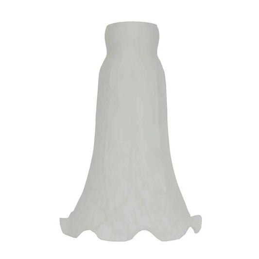 Pond Lily Lamp Shade White Glass Lampshade  4" Wide X 6" Tall X 1.5" Fitter