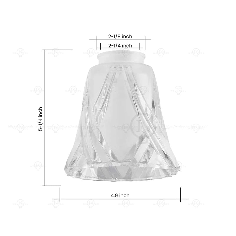 Ceiling fan lampshade, ceiling light replacement, glass light fixture replacement, mirror headlight, wall light DIY lampshade - Adrianas Specialty Lamp Shades