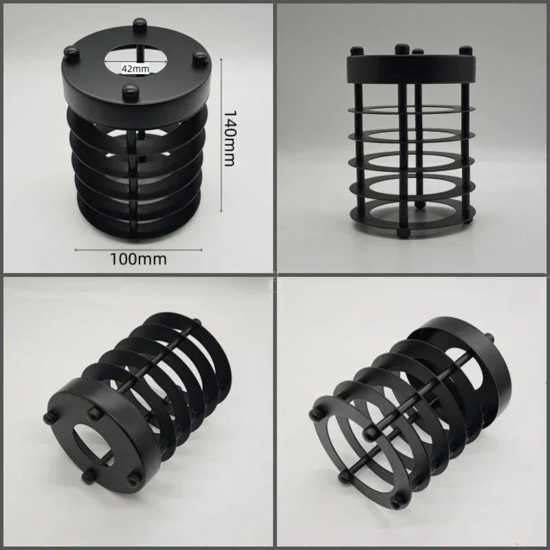 6 Styles Black Finished Iron Cage Lampshade