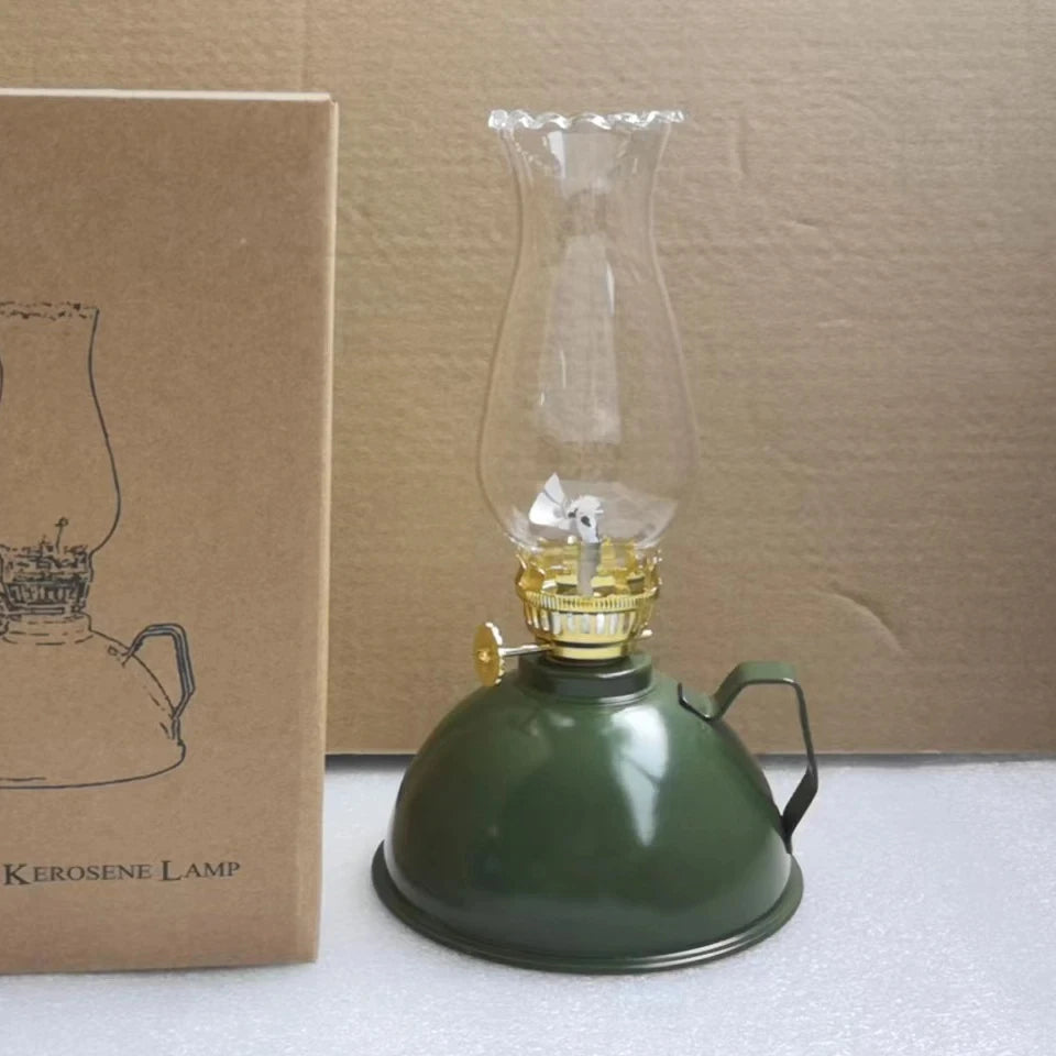 Retro Metal Kerosene Oil Lantern for Outdoor Camping - Small Horse Cozy Atmosphere Tent for Camping, Hiking Outdoor Adventures - Adrianas Specialty Lamp Shades