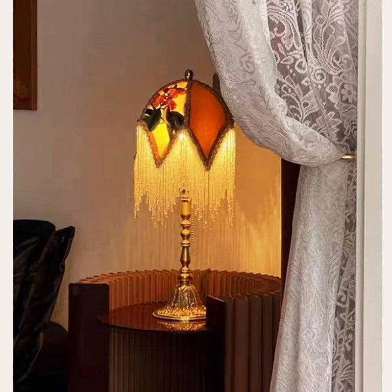 Chinese Bird Jacquard Exquisite Lamp Cover For Table Light 8 Inch Soft Pink French Decoration - Adrianas Specialty Lamp Shades