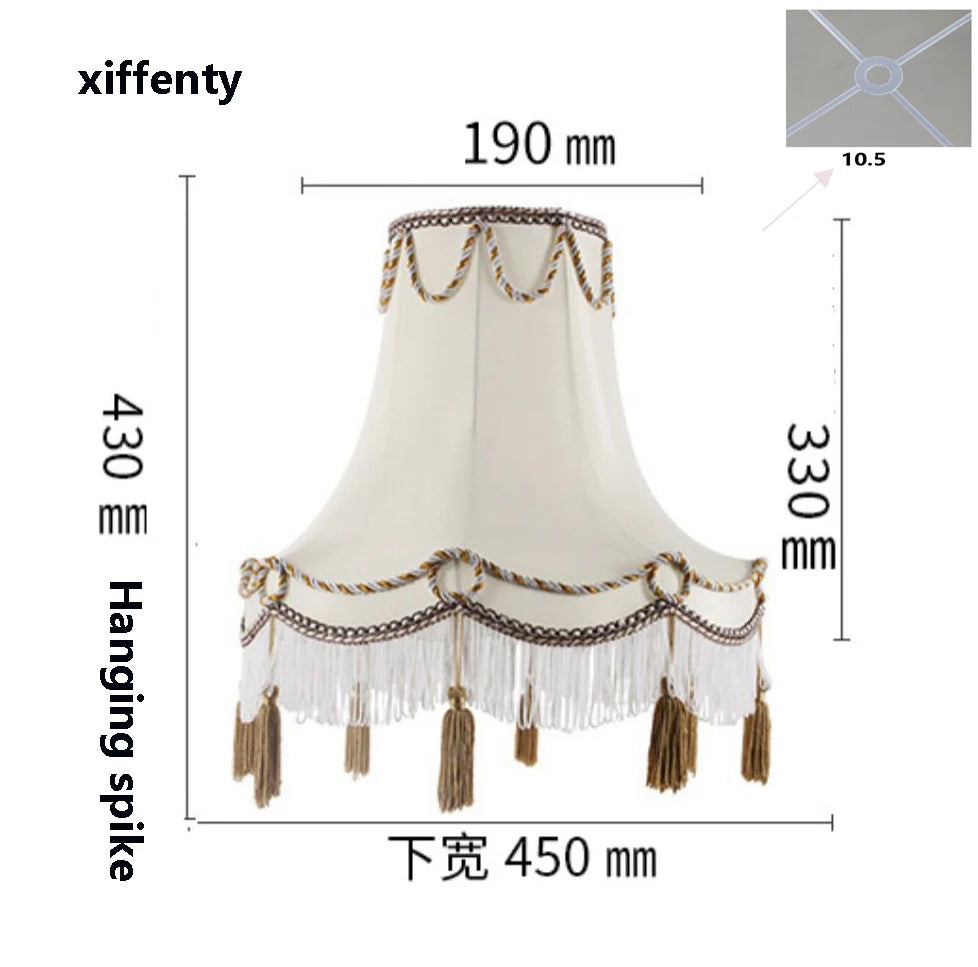 European rice white silk cloth floor lamp lamp cloth lampshade new lampshade - Adrianas Specialty Lamp Shades