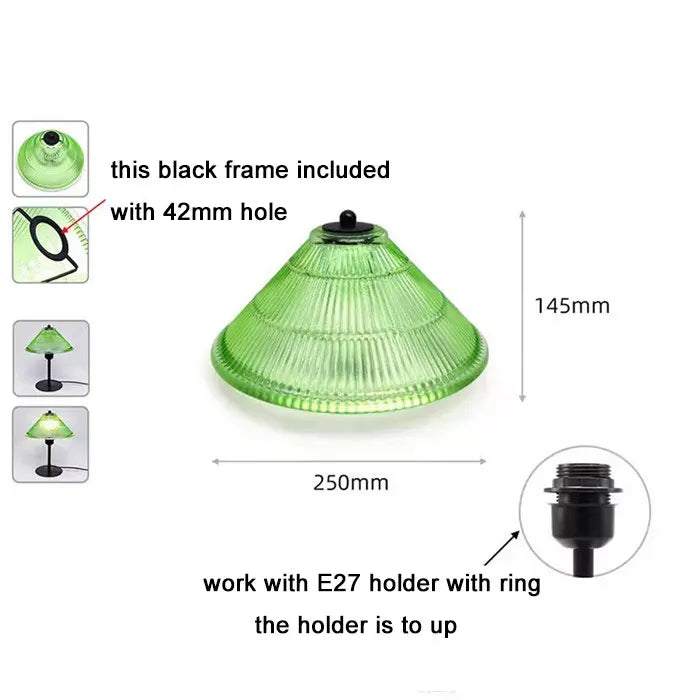 Colorful E27 Glass Shade Replacement
