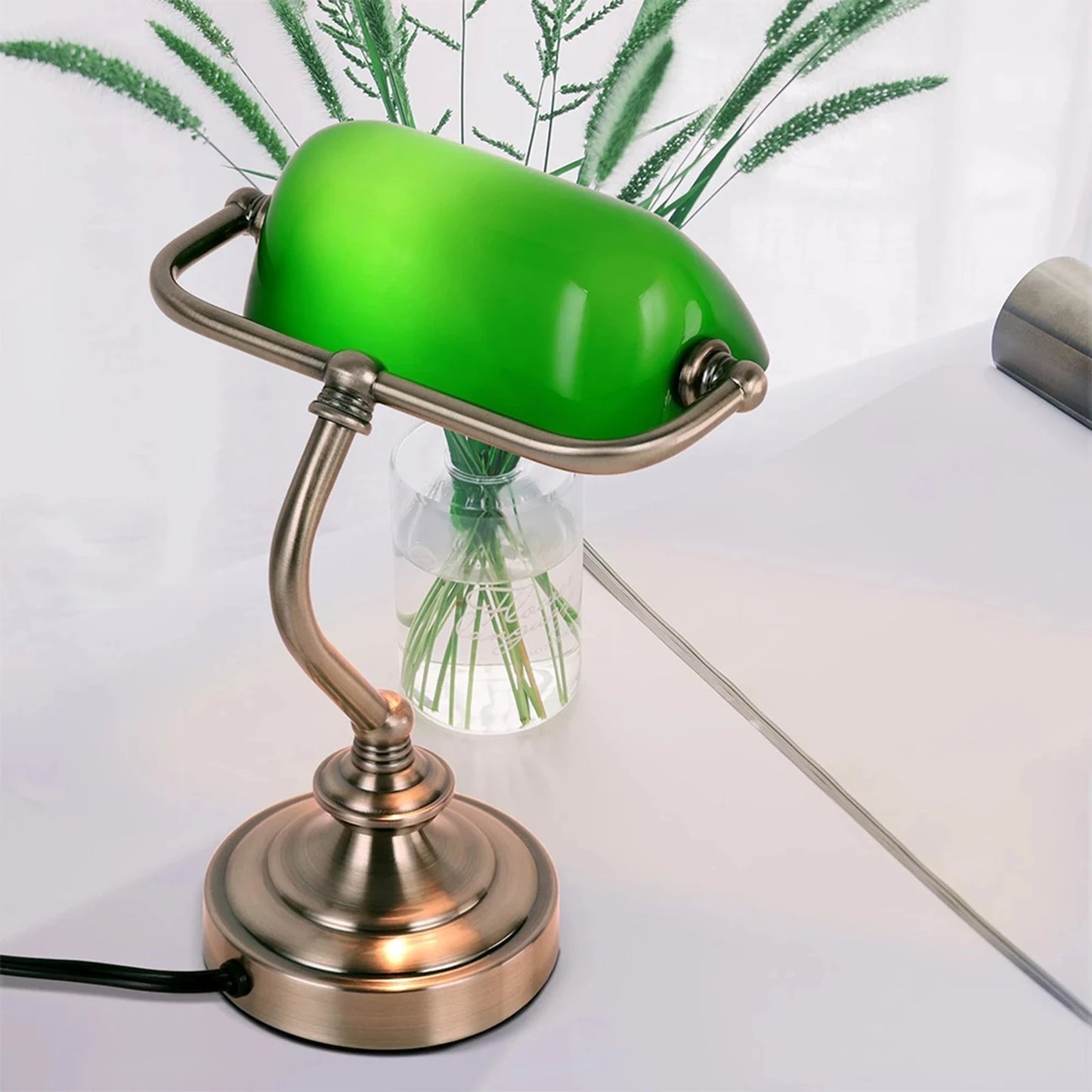 Bankers Lampshade Vintage Style - Plastic - Adrianas Specialty Lamp Shades