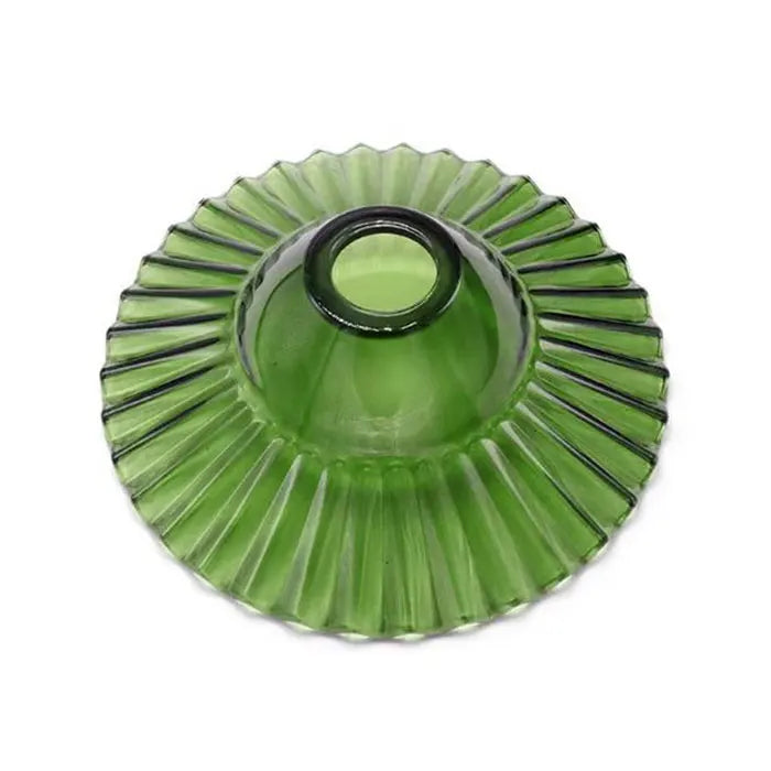 Green Glass Lamp Shade Replacement with Reverse or Flat Hole Fitter - Adrianas Specialty Lamp Shades