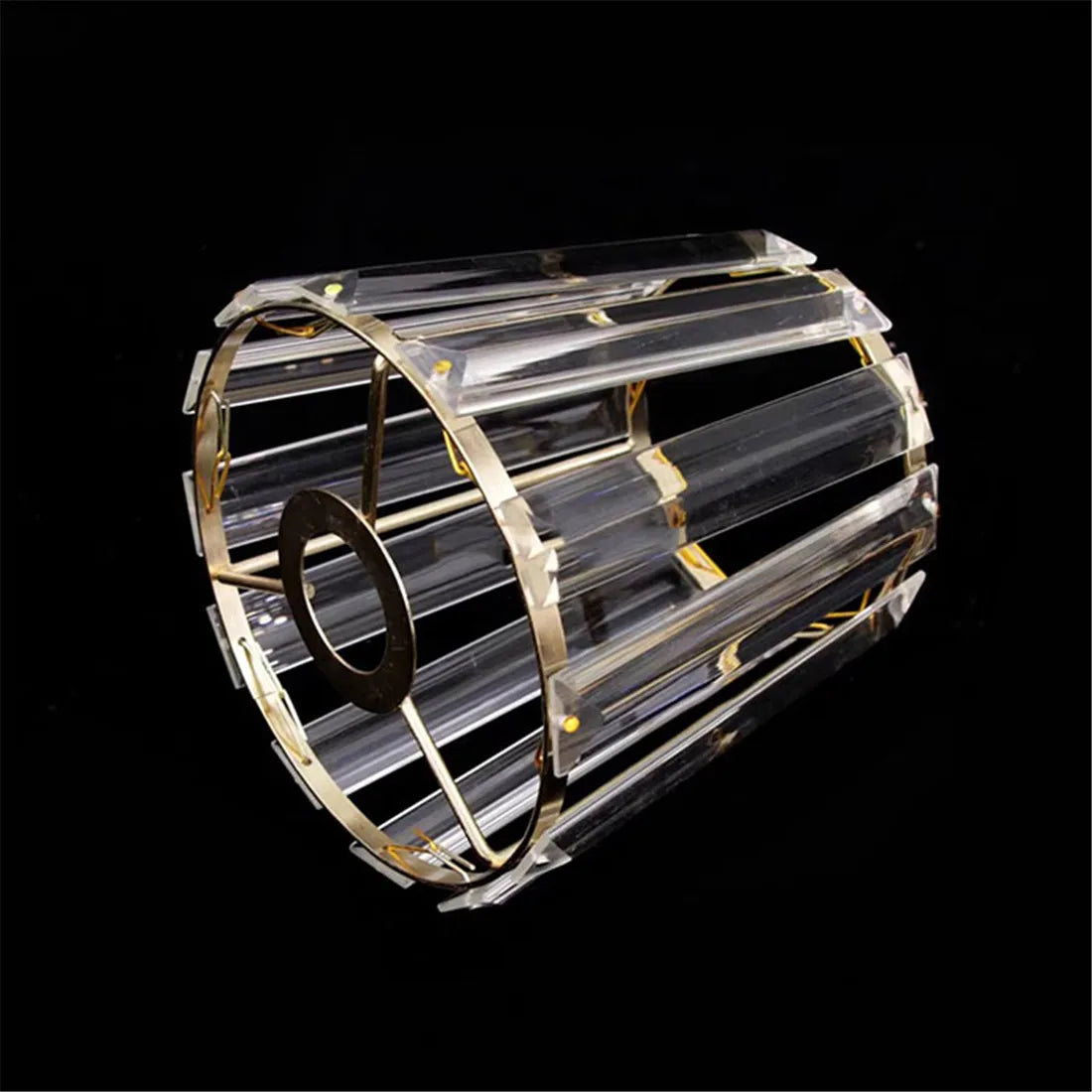 Modern 30-35mm Opening Glass or Crystal Lamp Shade with Metal Frame for E14 E12 Chandelier Lampshade Replacement - Adrianas Specialty Lamp Shades