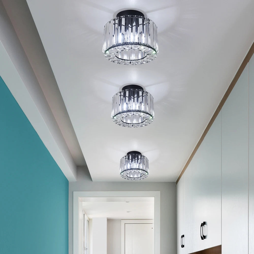 Glass Led Pendant Light Modern Ceiling Lamp Adjustable Living Dining Room Nordic Aisle Decor Balcony Corridor Hanging Fixture - Adrianas Specialty Lamp Shades