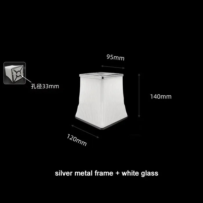 Modern 30-35mm Opening Glass or Crystal Lamp Shade with Metal Frame for E14 E12 Chandelier Lampshade Replacement - Adrianas Specialty Lamp Shades