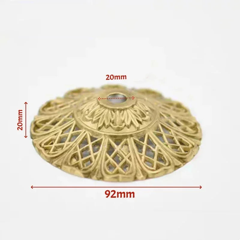 Solid Brass European Ceramic Lamp Socket Cover