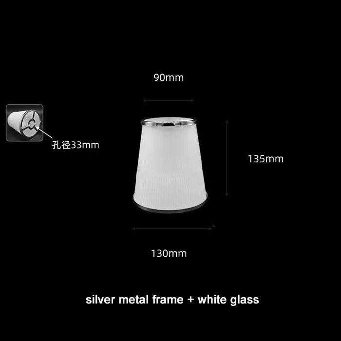 Modern 30-35mm Opening Glass or Crystal Lamp Shade with Metal Frame for E14 E12 Chandelier Lampshade Replacement - Adrianas Specialty Lamp Shades