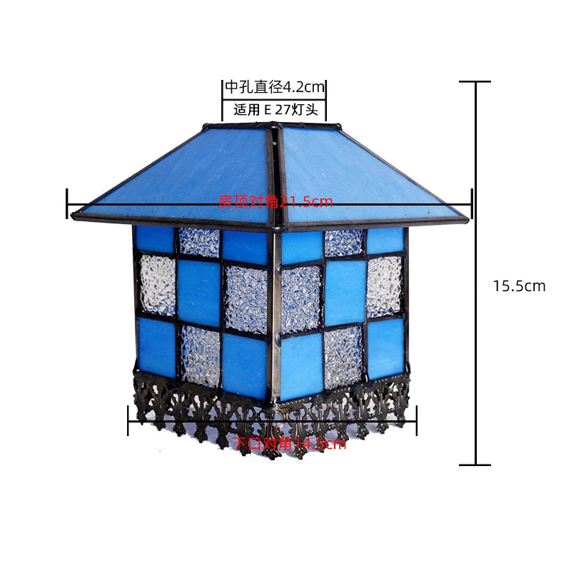 Stained Glass Lampshade for Pendant Lights - Adrianas Specialty Lamp Shades