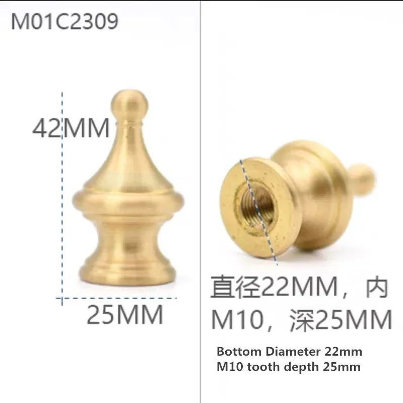 All copper desk lamp connector Brass Screw cover