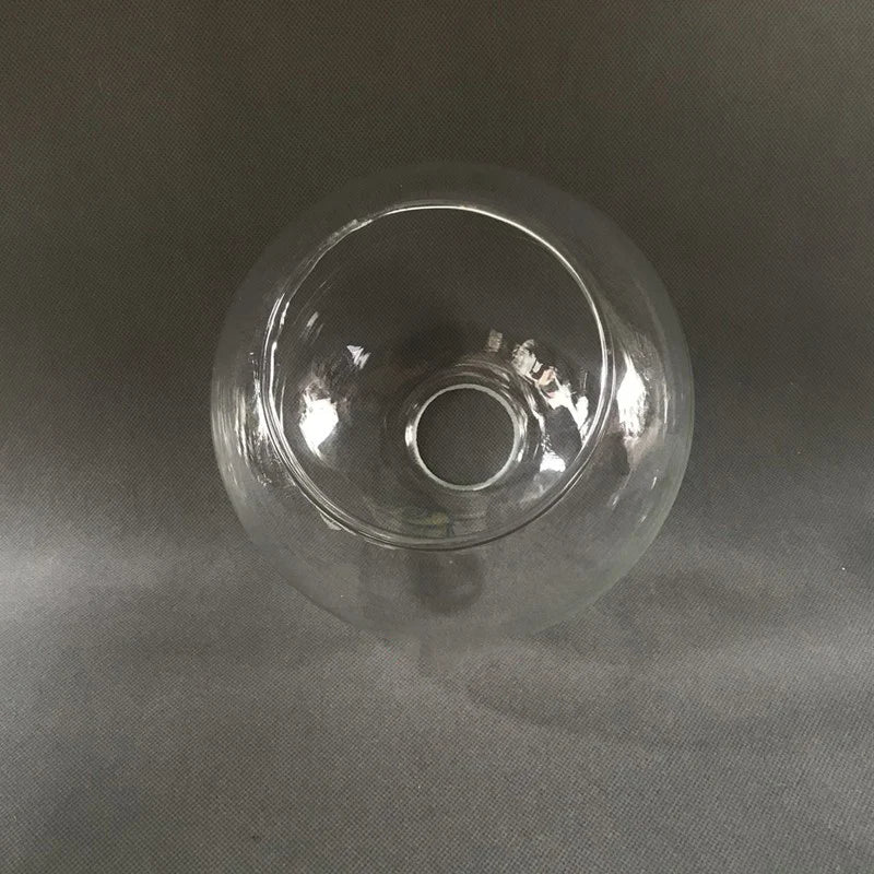 D13cm D15cm D18CM D20cm D25cm Hand Blown Clear Glass Globe Lamp Shade Replacement with 2 Ends Opening Glass Cover Ball Lampshad - Adrianas Specialty Lamp Shades