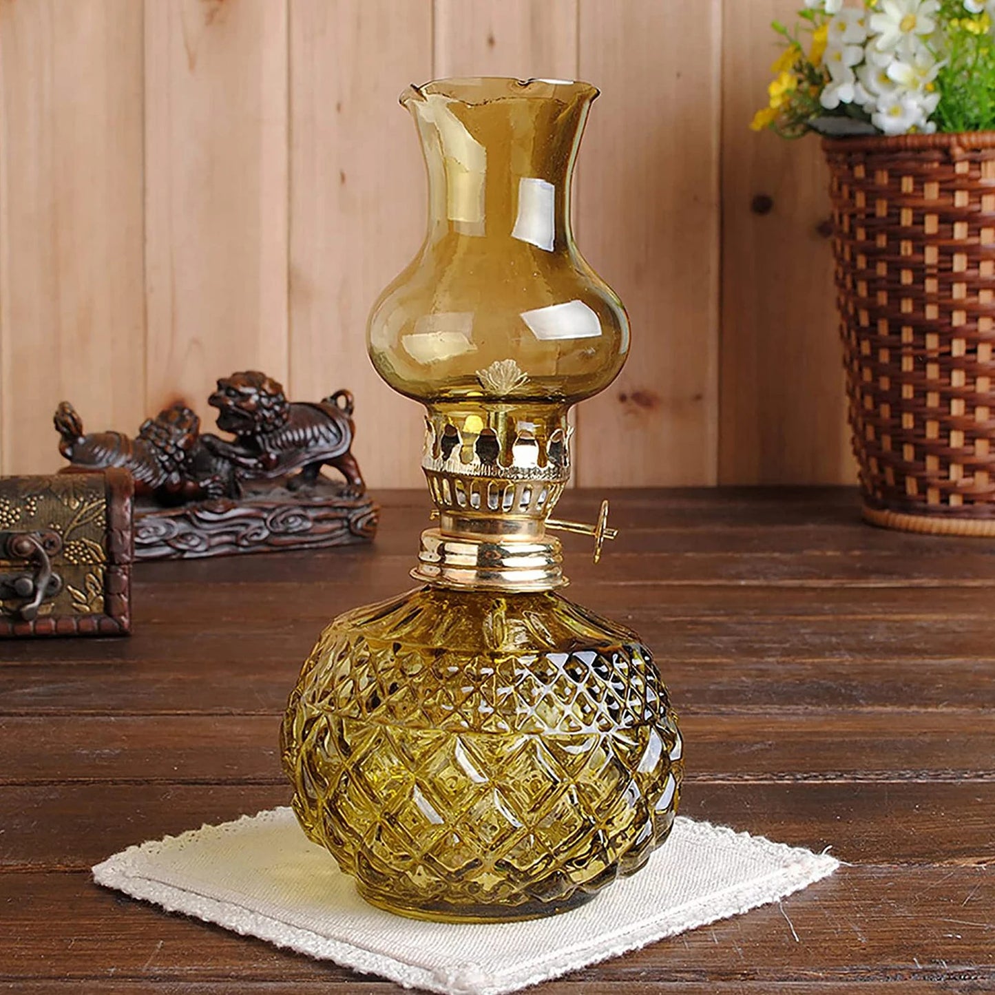 Oil Lamp Large Capacity Oil Lamp for Home Decorations Shops Outdoor - Adrianas Specialty Lamp Shades