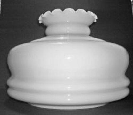 a00016 Colonial White Oil Lamp Shades - Specialty Shades