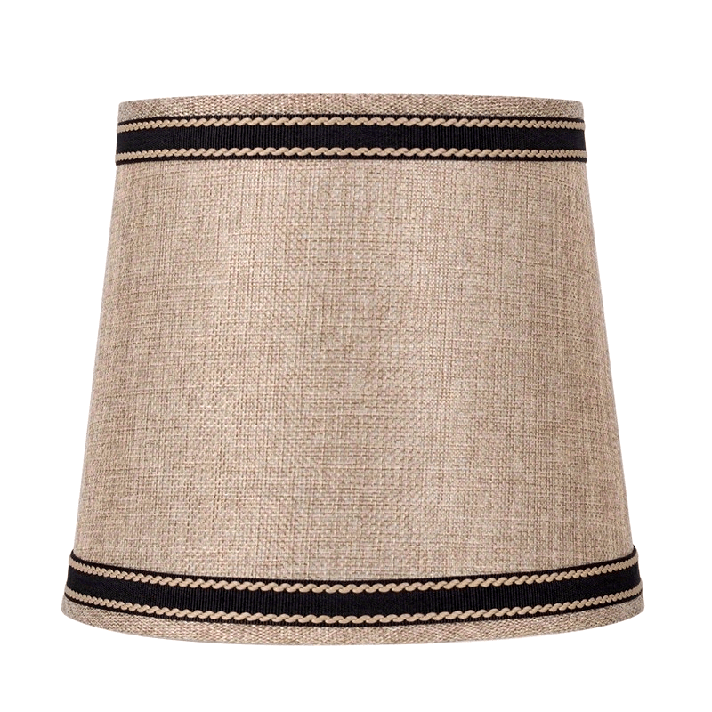 Brown with Black Trim Empire Accent Lamp Shade, 6 x 7.5 x 6.5" - Adrianas Specialty Lamp Shades