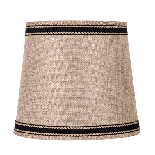 Brown with Black Trim Empire Accent Lamp Shade, 6 x 7.5 x 6.5"