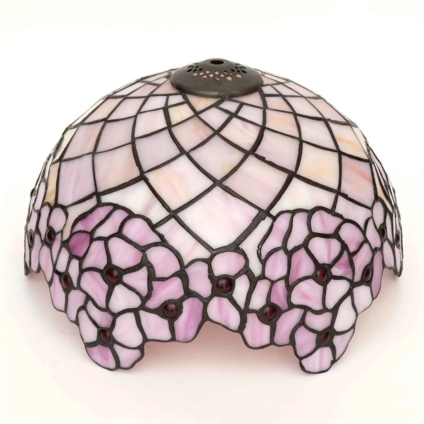 12 Pink Cherry Blossom Tiffany Stained Glass Lamp Shade