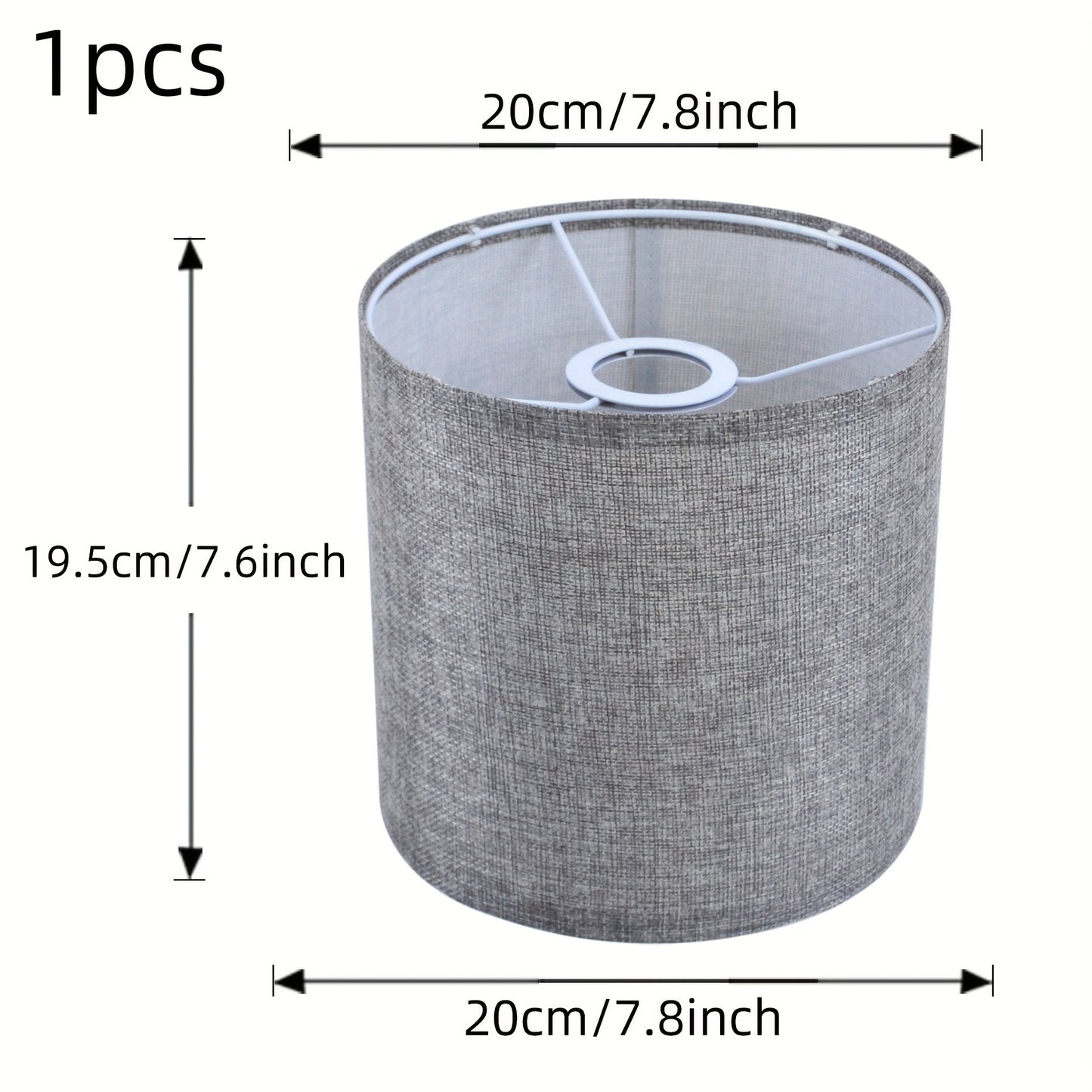 Modern Linen Fabric Lampshade for Table and Pendant Lights - 7.8"x7.8" x7.6" - Elegant Home Decor Accessory - Adrianas Specialty Lamp Shades