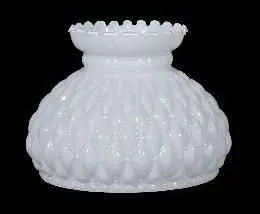B00660 White Opal Quilted Student Lamp Shades - Adrianas Specialty Lamp Shades