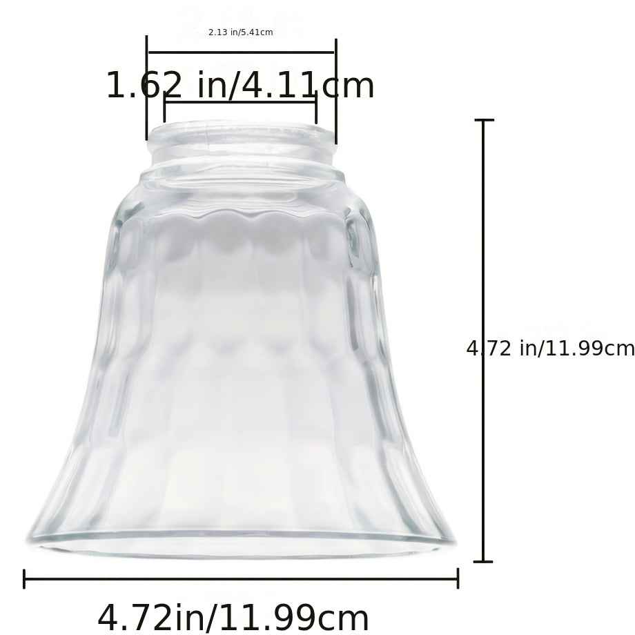 4pcs Transparent Style Bell Glass Lampshades