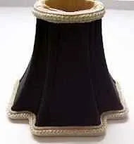 Black Silk Cut Corner Lampshade with Gold Lining 🖤✨ - Adrianas Specialty Lamp Shades