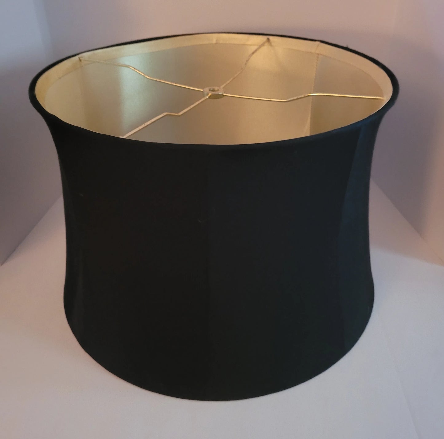 Black Large Silk Drum Lamp Shade silk lam shade Adrianas Specialty Lamp Shades