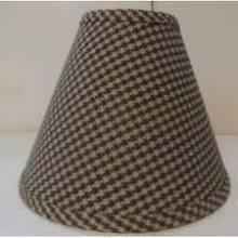 Blacked Checked Standard Bulb Clip On Shade - Adrianas Specialty Lamp Shades