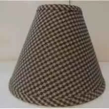 Blacked Checked Standard Bulb Clip On Shade - Adrianas Specialty Lamp Shades